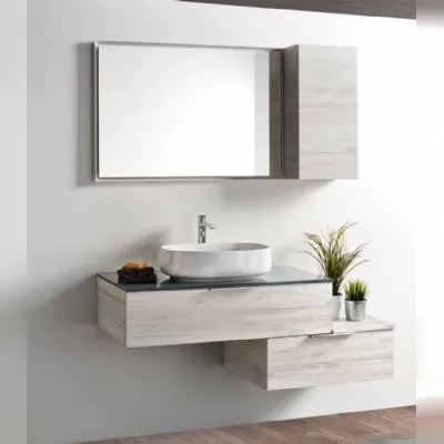 Mobile bagno in laminato modello Composizione 7 di Artigianale a prezzo scontato