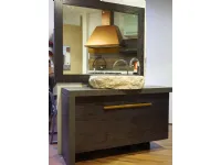 mobile bagno in legno etno brown con anta unica e maniglione lungo indonesia