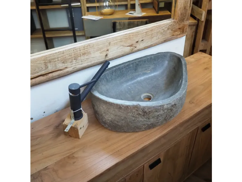 Mobile per la sala da bagno Nuovi mondi collection Mobiule bagno legnop di acacia india    a prezzo scontato