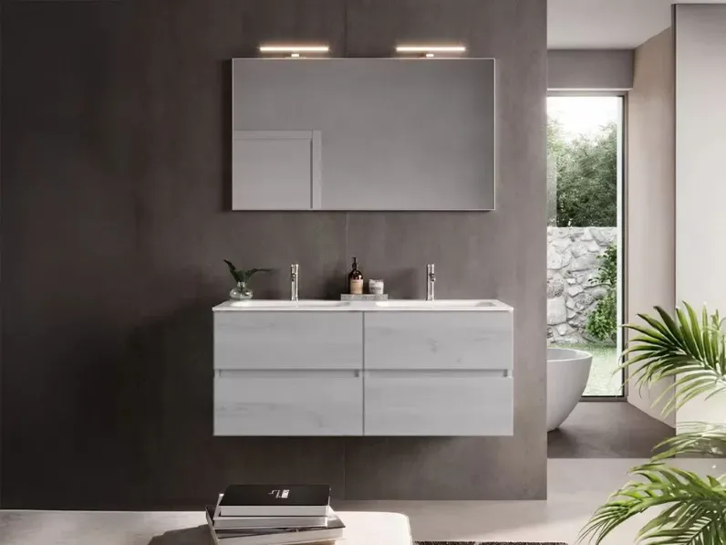 Arredamento bagno: mobile Artigianale Bagno con 2 basi sospese 04 a prezzi outlet