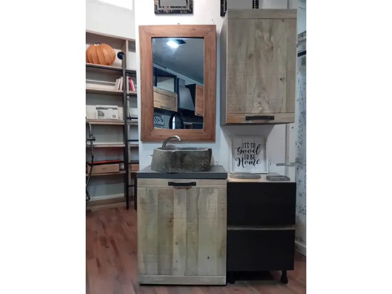 Mobile arredo bagno A terra Nuovi mondi collection Mobile bagno industrial  a prezzi scontati