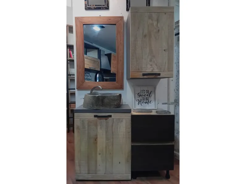Mobile arredo bagno A terra Nuovi mondi collection Mobile bagno industrial  a prezzi scontati