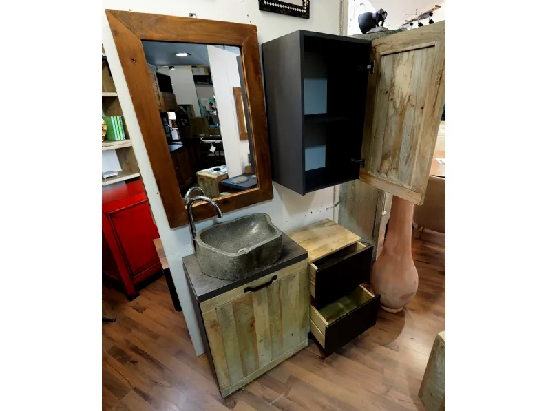Mobile arredo bagno A terra Nuovi mondi collection Mobile bagno industrial  a prezzi scontati