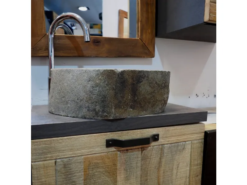 Mobile arredo bagno A terra Nuovi mondi collection Mobile bagno industrial  a prezzi scontati