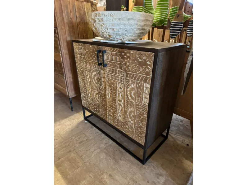 Arredamento bagno: mobile Outlet etnico Credenza nancy 2 ante a prezzo Outlet