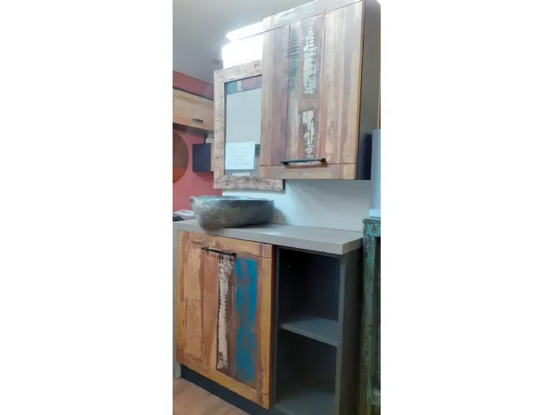 Mobile bagno Outlet etnico Mobile bagno vintage recicle industrial   con un ribasso imperdibile