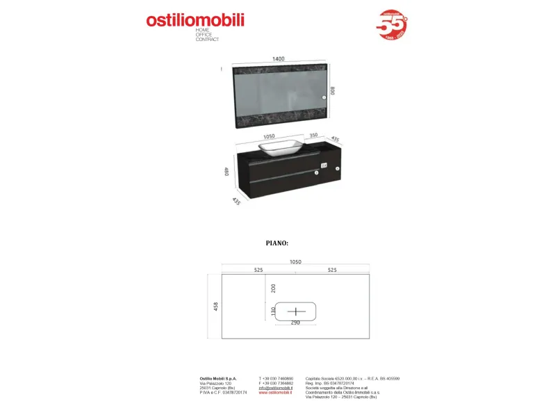 Arredamento bagno: mobile Cerasa Cartabianca  con forte sconto