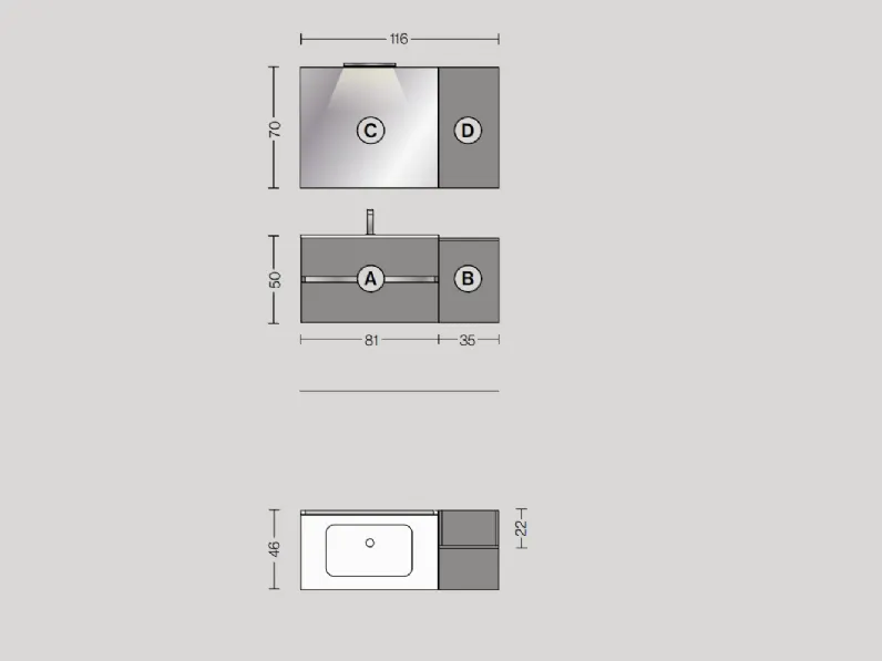 Mobile per il bagno Collezione esclusiva Fast rcr a prezzi convenienti