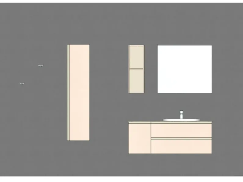 Arredamento bagno: mobile Compab Ipe in Offerta Outlet