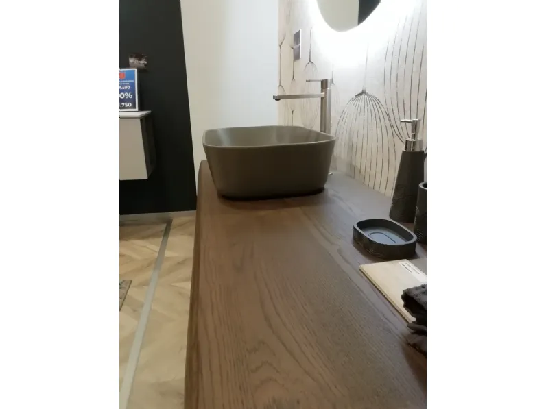 Mobile arredo bagno Sospeso Baxar Legno con sconto