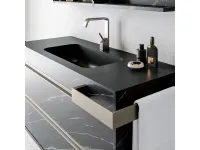 Arredamento bagno: mobile Mastella Smart.46-04 calypso effetto marmo nero con forte sconto