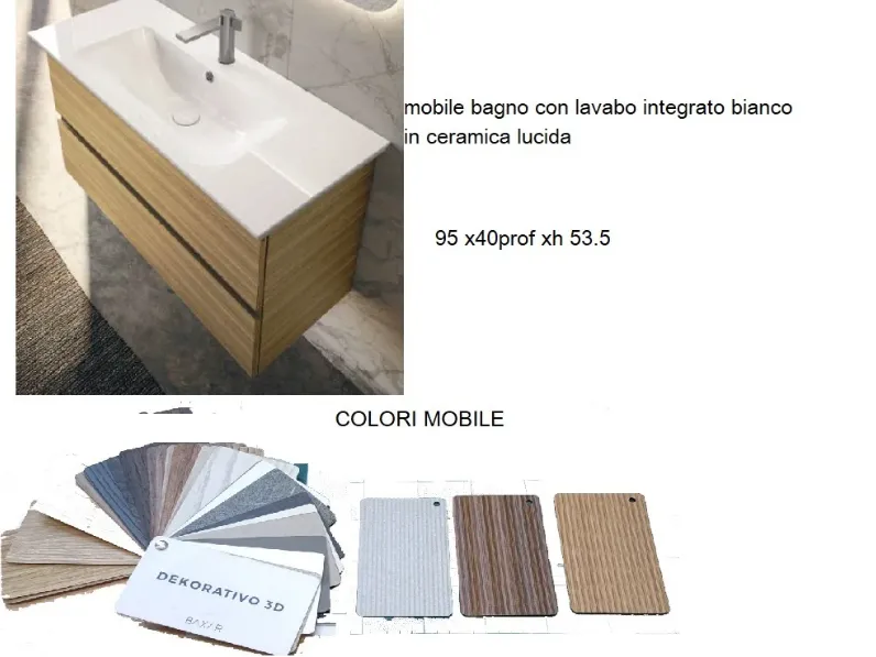 Mobile per la sala da bagno Baxar Tak m1system surf 95 a prezzo scontato