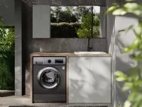 Mobile per il bagno Artigianale Mobile lavanderia con lavatoio specchio con forte sconto