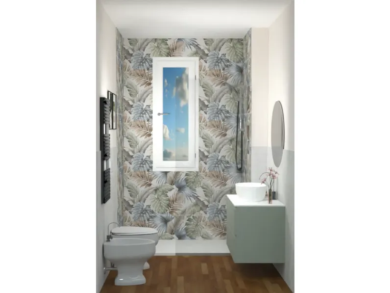 Mobile bagno moderno Bagno verde di Baxar in OFFERTA OUTLET - 30%