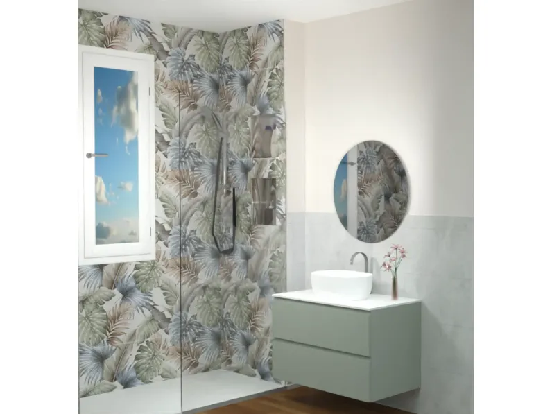 Mobile bagno moderno Bagno verde di Baxar in OFFERTA OUTLET - 30%