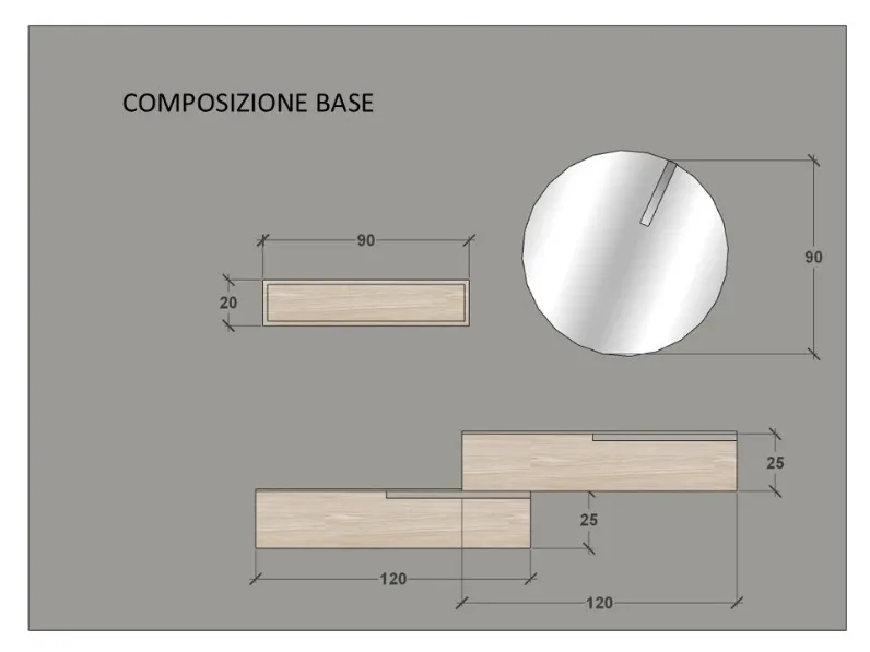 Arredamento bagno: mobile Baxar M system in Offerta Outlet