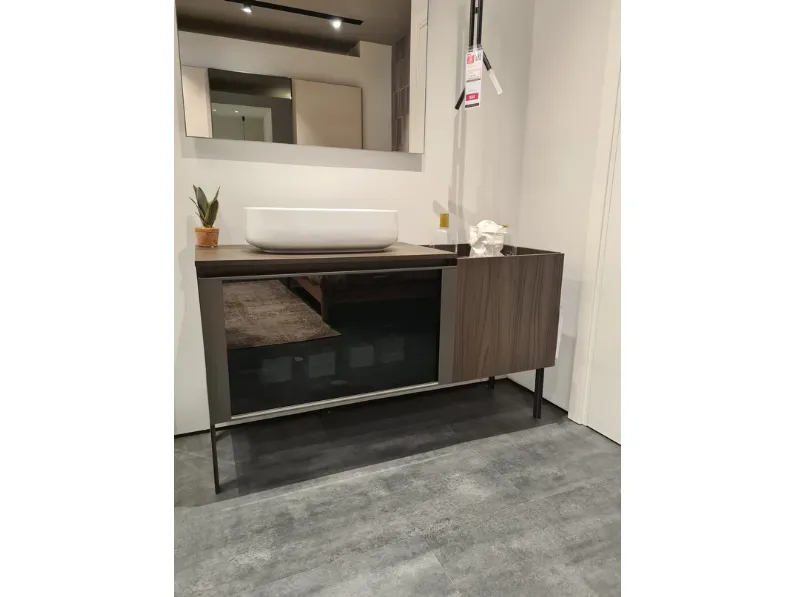 Mobile per la sala da bagno Cerasa Av 214 composizione bagno moka a prezzo Outlet