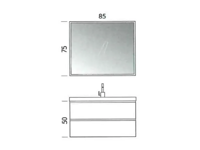 Mobile arredo bagno Sospeso Compab B-go a prezzo scontato