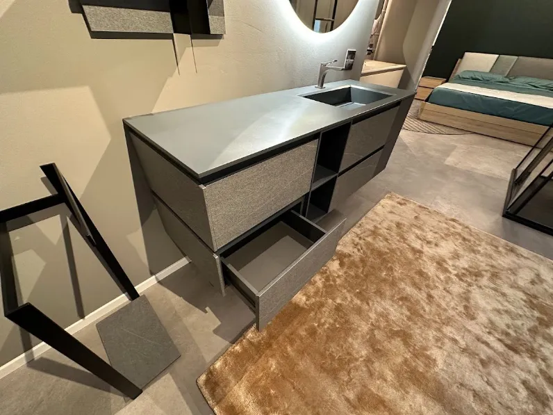 Mobile bagno in laminato modello Double di Baxar a prezzo Outlet