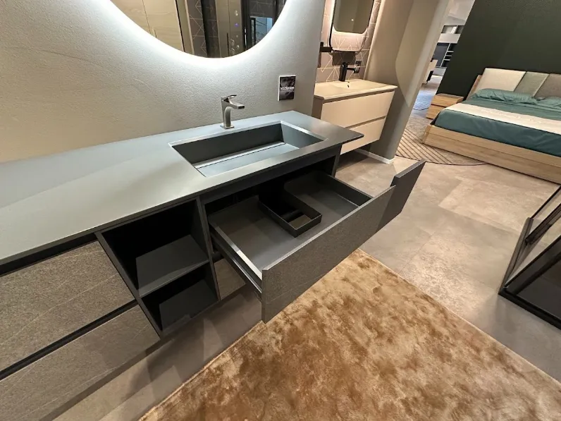 Mobile bagno in laminato modello Double di Baxar a prezzo Outlet