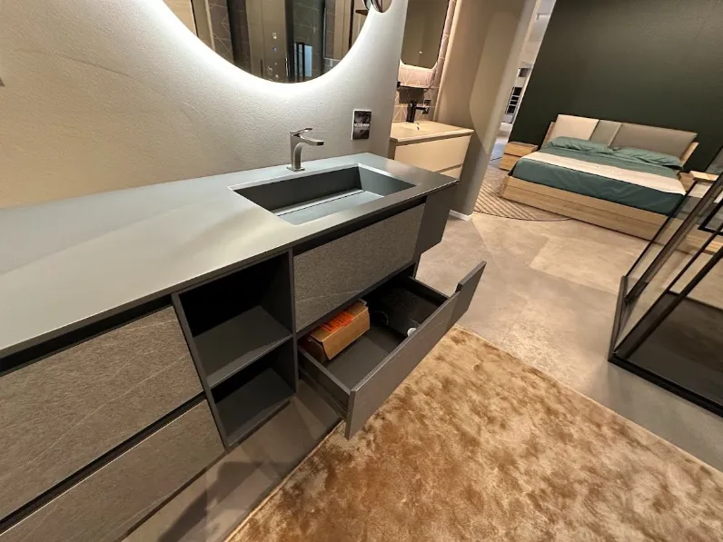 Mobile bagno in laminato modello Double di Baxar a prezzo Outlet
