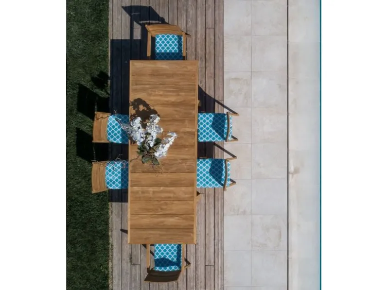 Arredo Giardino Allungabile  teak massiccio  Md work a prezzo scontato
