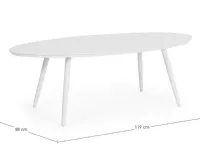 Bizzotto Tavolino bianco space : Arredo Giardino in offerta