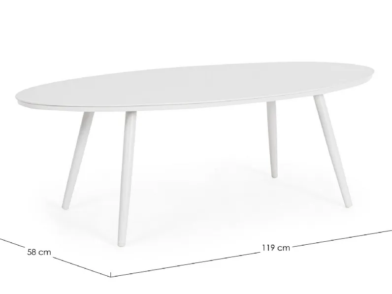 Bizzotto Tavolino bianco space : Arredo Giardino in offerta