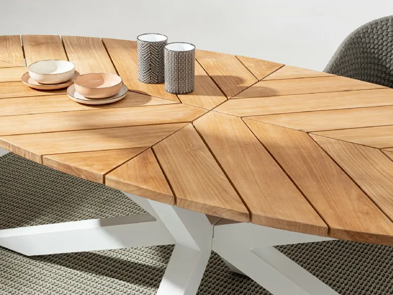 Arredo giardino Tavolo palmdale 240 con 8 sedie Bizzotto OFFERTA OUTLET - 30%