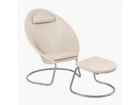 Arredo Giardino Collezione esclusiva Lafuma cocoon poltrona lounge batyline latte con poggiapiedi con uno sconto esclusivo