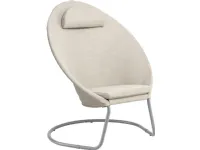 Arredo Giardino Collezione esclusiva Lafuma cocoon poltrona lounge batyline latte con poggiapiedi con uno sconto esclusivo