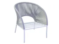 Arredo Giardino Salotto alluminio harlem 2 posti bianco con cuscini antracite - vacchetti Collezione esclusiva OFFERTA OUTLET