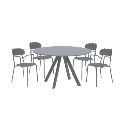 Arredo giardino Vermobil Daisy 130 grigio con 4 poltroncine fox a prezzo scontato