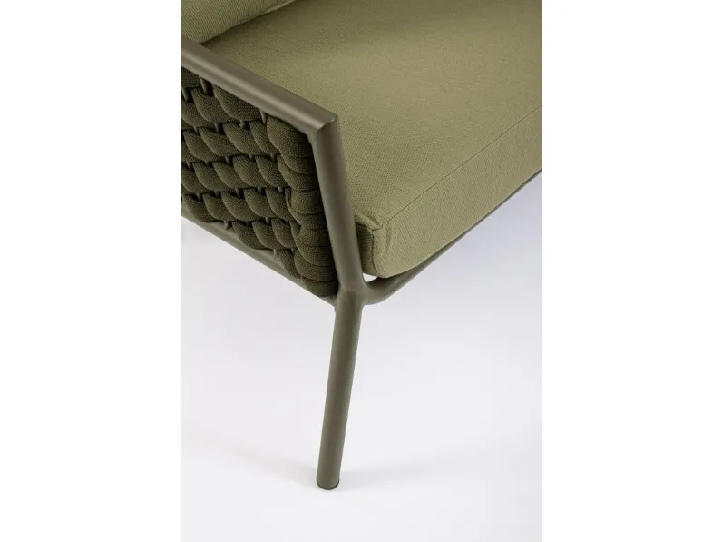 Mobile giardino Divano 2 posti everly verde oliva  di Bizzotto a prezzi convenienti