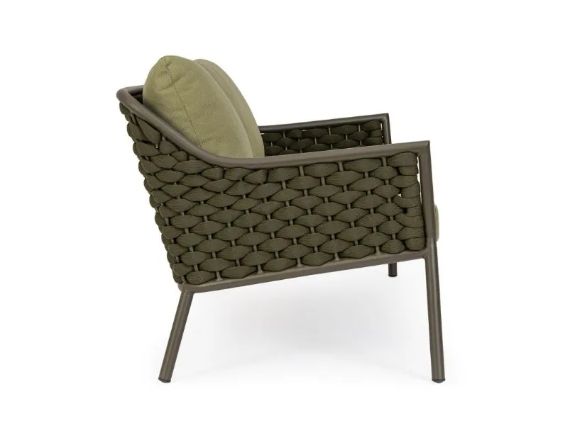 Mobile giardino Divano 2 posti everly verde oliva  di Bizzotto a prezzi convenienti