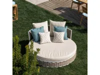 Md work Letto rotondo per esterno completo di materasso e cuscineria : arredo giardino a prezzi convenienti