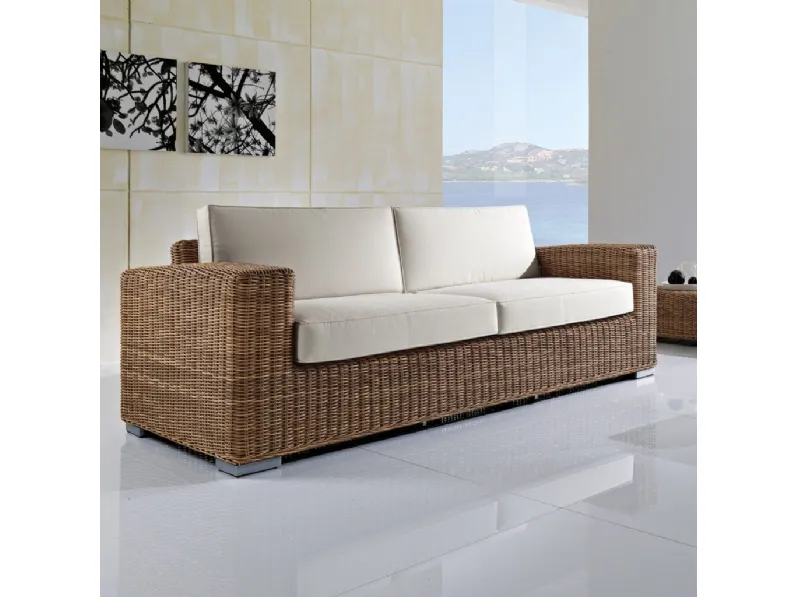 Mobile giardino modello Divano in  polyrattan marca rehau  di Md work IN OFFERTA