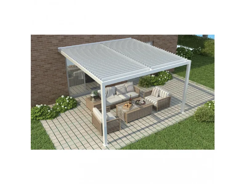 Arredo giardino Pergola bioclimatica addossata 44  Outlet etnico a prezzo ribassato