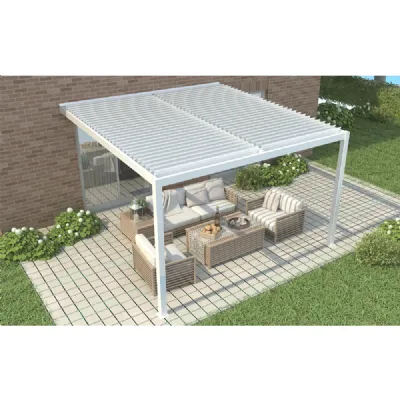 Arredo giardino Pergola bioclimatica addossata 44  Outlet etnico a prezzo ribassato