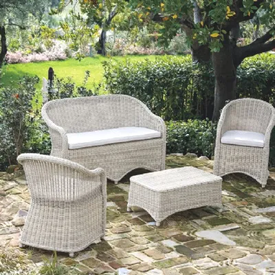 Arredo giardino Md work Set portofino in poly-rattan di altissima qualita con un ribasso esclusivo