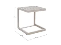 Arredo giardino Tavolino konnor rastin 40x40 cm Bizzotto a prezzo ribassato