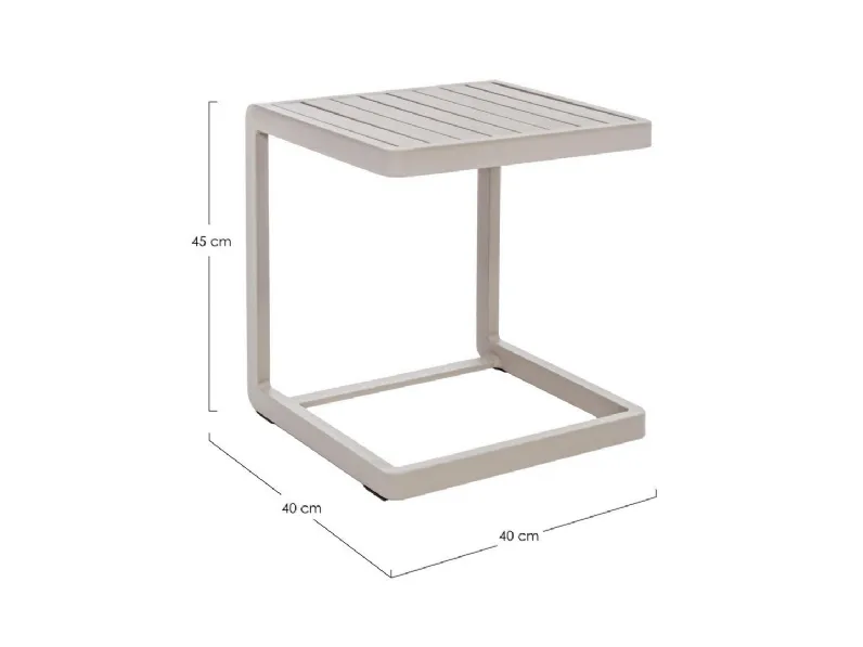 Arredo giardino Tavolino konnor rastin 40x40 cm Bizzotto a prezzo ribassato