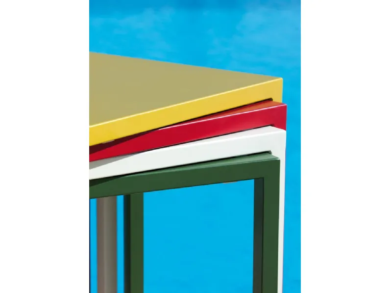 Mobile giardino Tavolo quatris 80 x 80 bianco di Vermobil in offerta