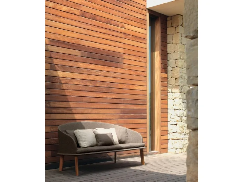 Divano per l'esterno Talenti Cleo teak sofa  cm 230  ecru'  a prezzi outlet 