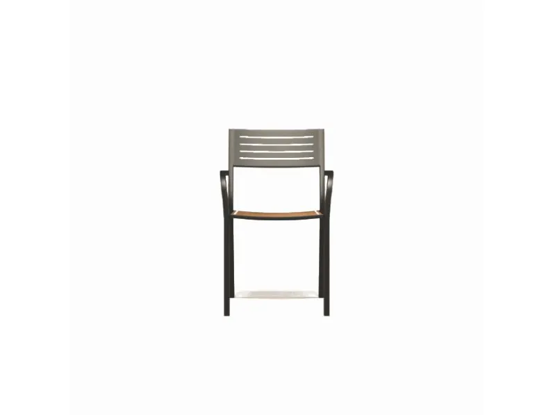 Arredo Giardino Set tavolo quadrato bronzo 140x140cm con 8 poltroncine segno Emu a prezzo ribassato