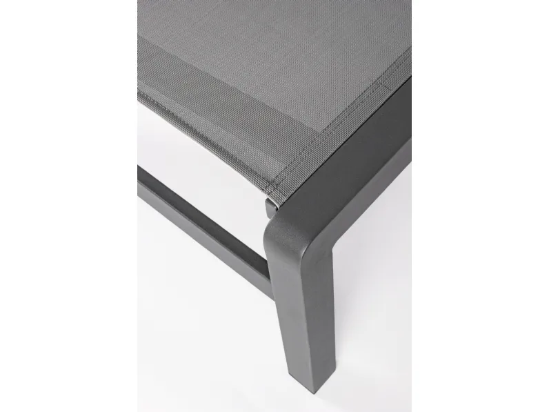 Arredo giardino Lettino impilabile con ruote konnor antracite Bizzotto OFFERTA OUTLET - 30%