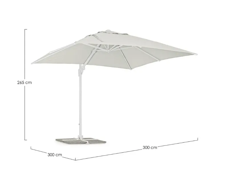 Mobile giardino modello  ombrellone eden 300 x 300 telo naturale di Bizzotto IN OFFERTA