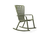 Dondolo folio rocking verde e cuscino Nardi: arredo giardino a prezzo Outlet