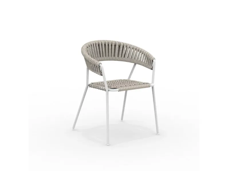 Vermobil Quatris 80 bianco con 2 sedia key west: arredo giardino con forte sconto