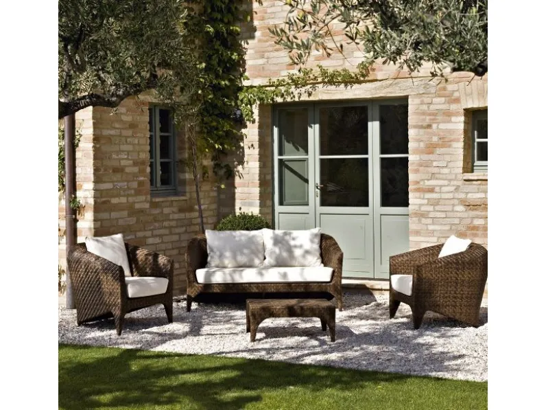 Set completo  intrecciata a mano la fibra polyrattan marca viro di altissima qualità Md work: Arredo Giardino a prezzi outlet